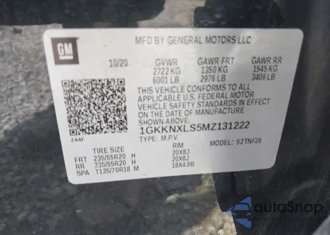 2021 GMC Acadia Awd Denali from USA, damaged, VIN 1GKKNXLS5MZ131222